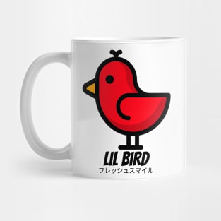 Lil Bird Flying Red Cartoon Mug